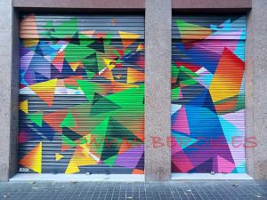 graffiti persiana triangulos colores